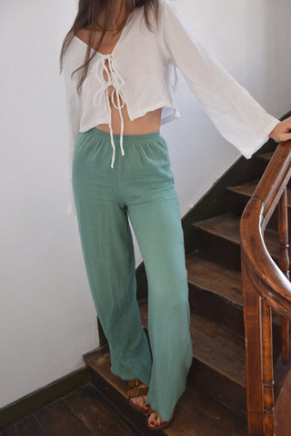 Pantalon Agathe vert