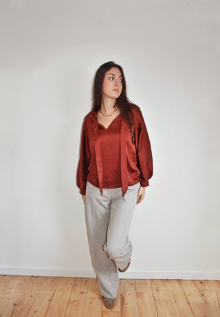 Blouse Solène rouille