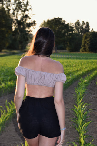 Crop top Lily taupe