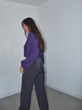 Blouse Erell violet foncé