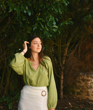 Blouse Erell vert pomme