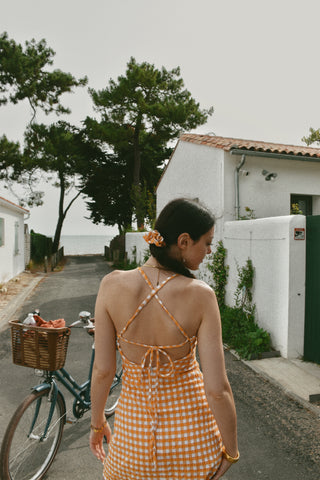 Robe Célestine vichy jaune