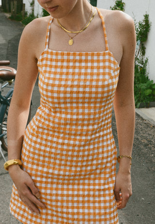 Robe Célestine vichy jaune