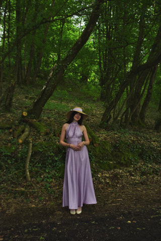 Robe Olympe longue lilas