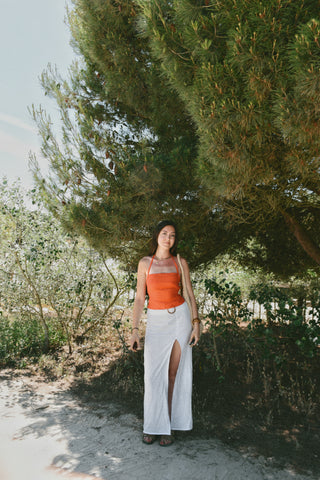 Top Cléo rouge