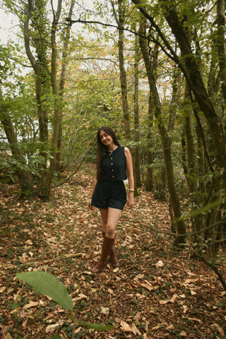 Gilet Isis en laine bleu marine