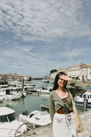 Blouse Agathe vert sauge
