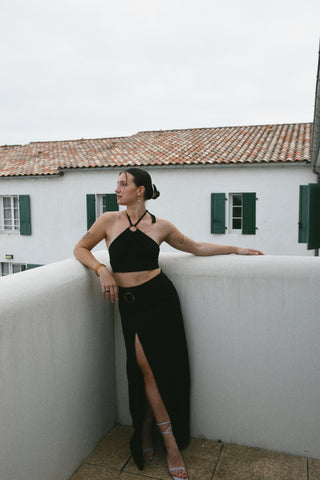 Top Athéna noir