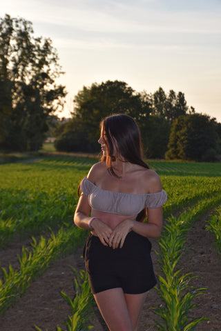 Crop top Lily taupe