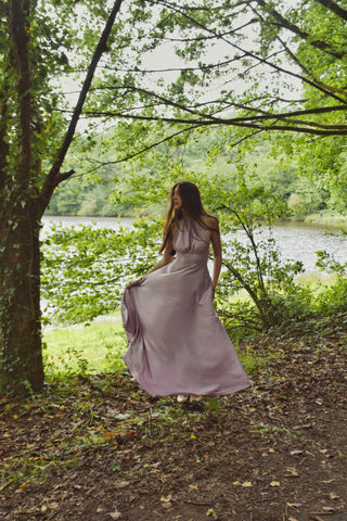Robe Olympe longue lilas