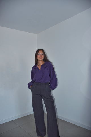 Blouse Erell violet foncé