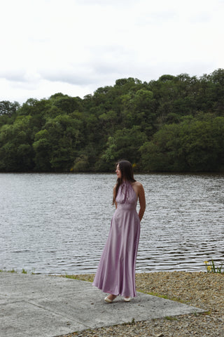 Robe Olympe longue lilas
