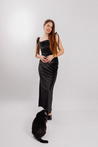Robe longue Valentine en velours