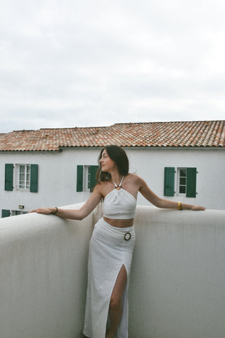 Top Athéna blanc