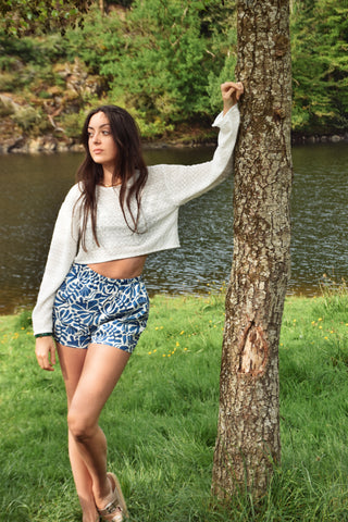 Pull crochet blanc