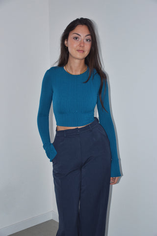 Top Serena bleu pétrole