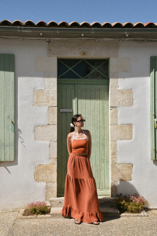 Jupe Lily terracotta