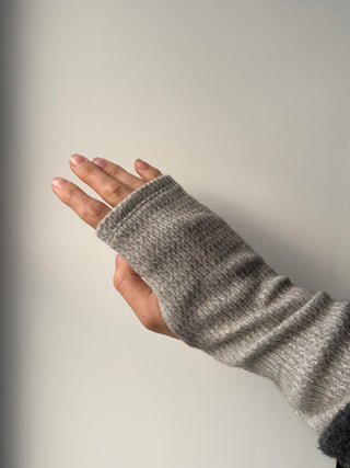 Mitaines beiges lurex