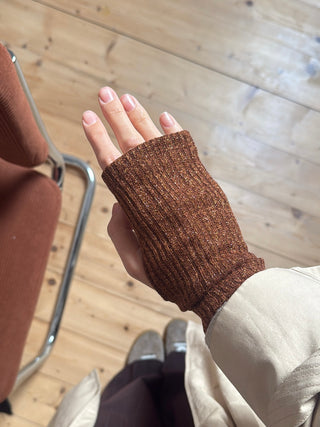 Mitaines cuivre lurex