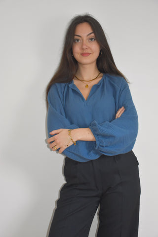 Blouse Erell bleue